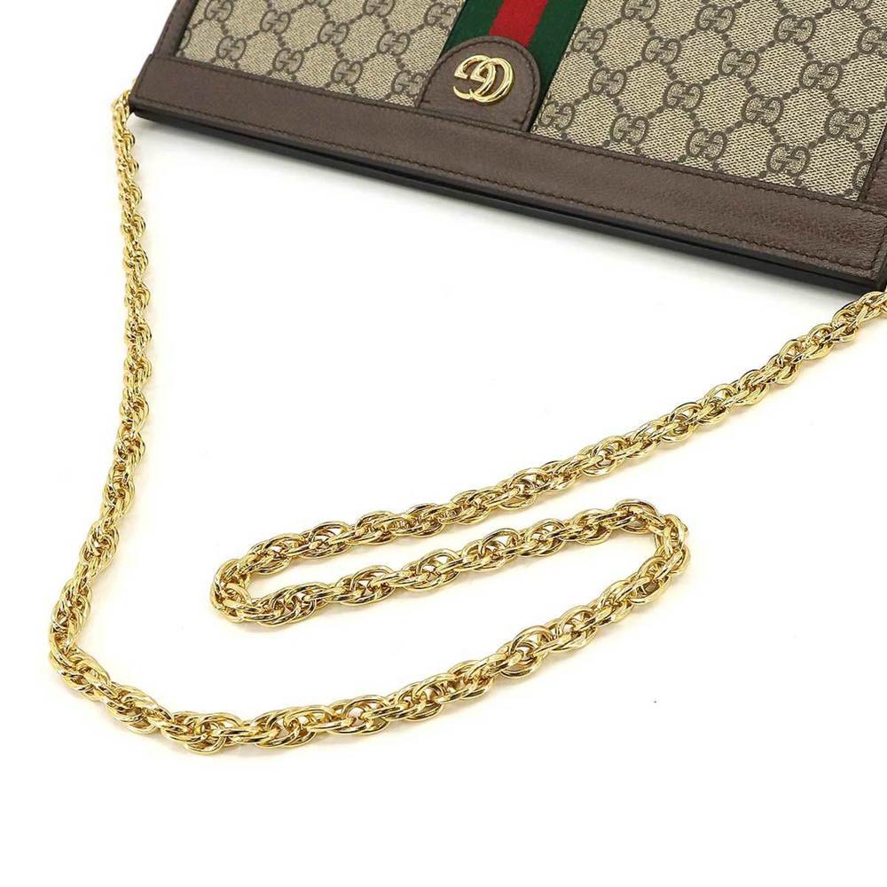 GUCCI Ophidia GG Supreme Medium Shoulder Bag Leather Beige Brown 503876 - Picture 5 of 10
